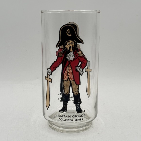 Vintage McDonald's 1977 Collector Series 16 Oz. Drinking Glass Captain Crook - Picture 1 of 10